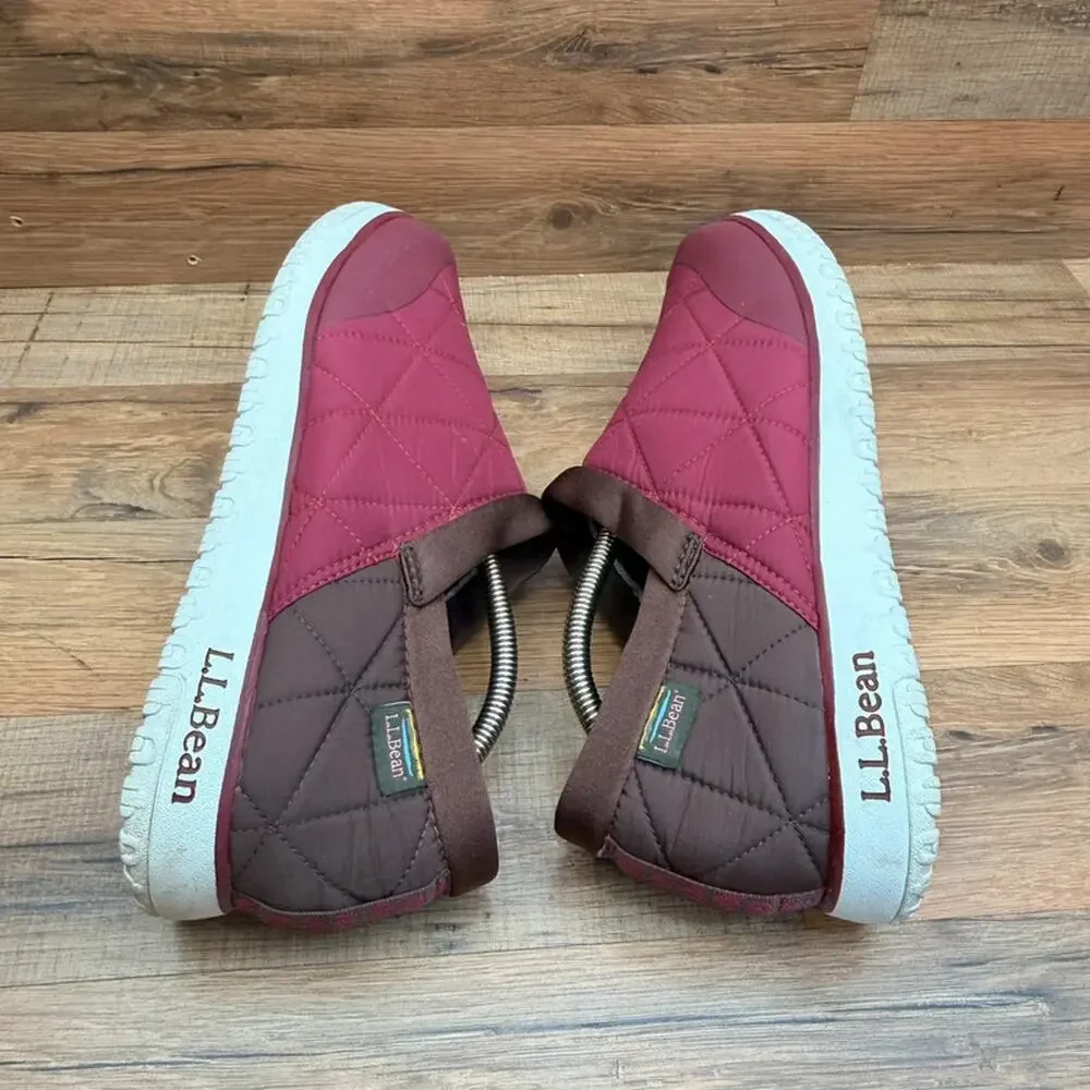 LL Bean men size 12 Primaloft Shoes Slip On Red Ultralight Waterproof